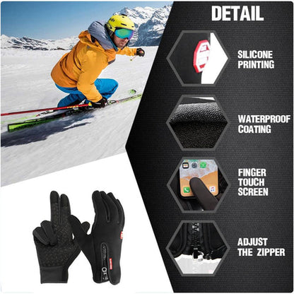 Thermal Gloves Unisex | Touchscreen & Non-Slip | Fleece Lined, USB Compatible