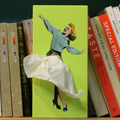 Tissue Box Cover | Interactive Flying Skirt Design | Weighted Base & Reusable | 25x13x8 cm