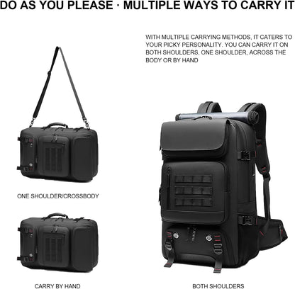 Travel Backpack | 50L Waterproof Design | USB Charging Port | Shoe Compartment & Anti-Theft