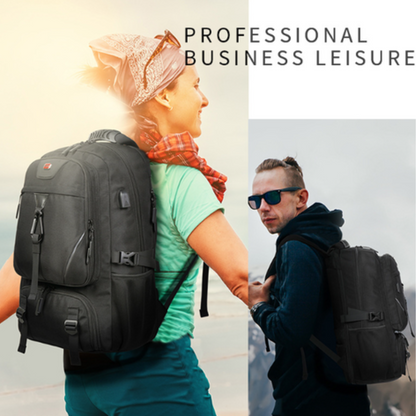 Travel Backpack | Expandable 60L Capacity | Water-Repellent Oxford | Ergonomic Design