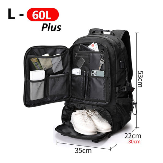 Travel Backpack | Large Capacity | Water-Resistant Polyester & Padded Back Panel | Comfortable Fit