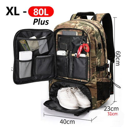 Travel Backpack | Large Capacity | Water-Resistant Polyester & Padded Back Panel | Comfortable Fit