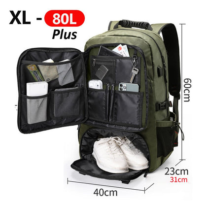 Travel Backpack | Large Capacity | Water-Resistant Polyester & Padded Back Panel | Comfortable Fit