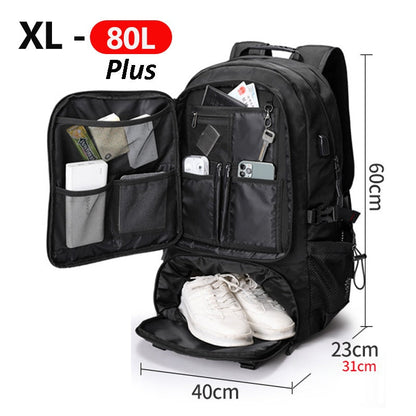 Travel Backpack | Large Capacity | Water-Resistant Polyester & Padded Back Panel | Comfortable Fit