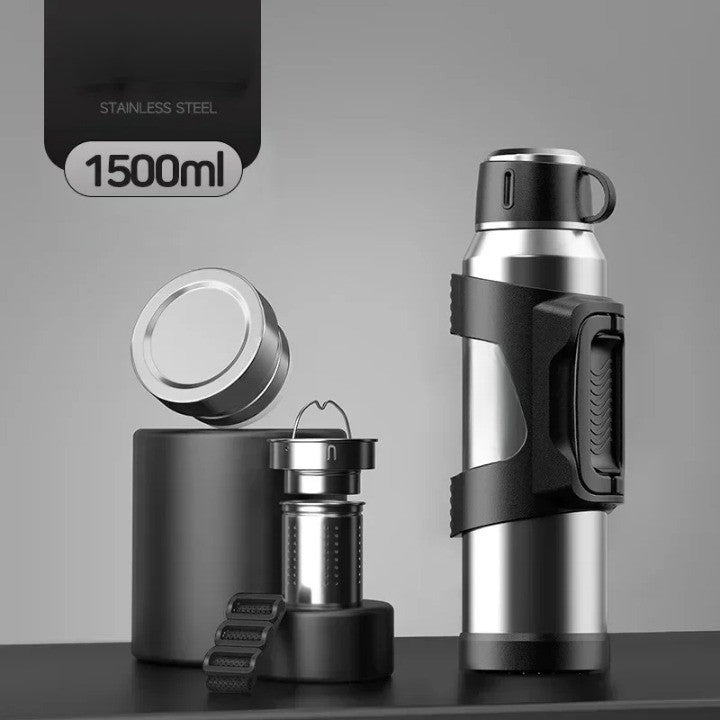 Travel Hiking Thermos | Stainless Steel Insulated | Leakproof Lid | Keeps Drinks Hot & Cold