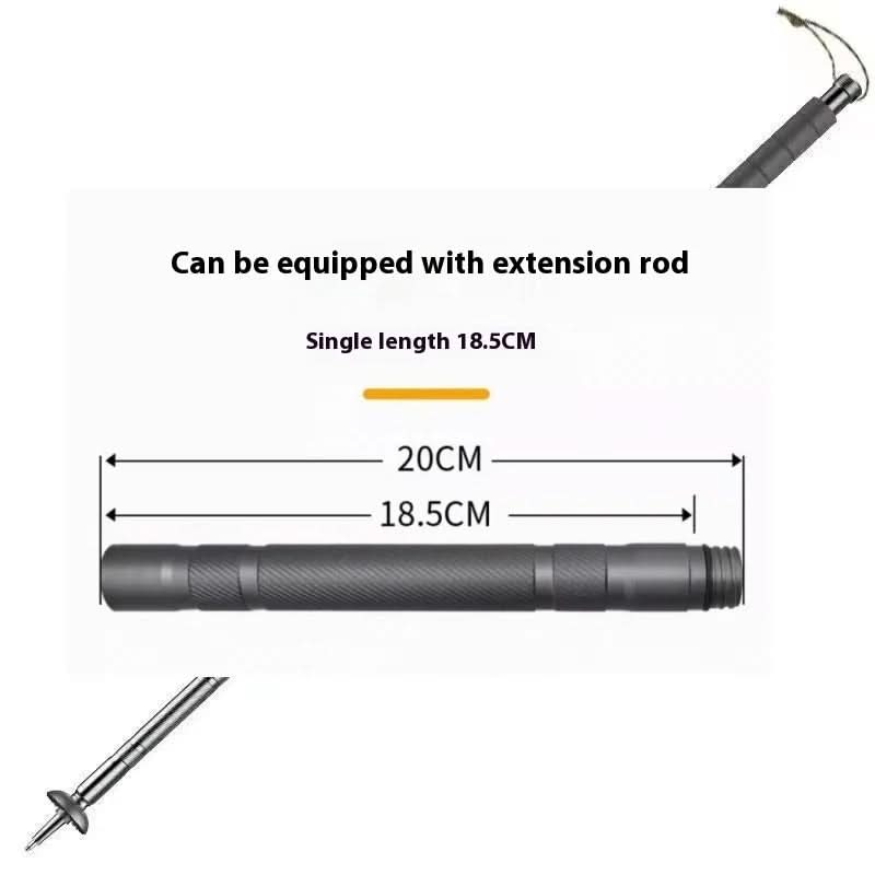 Trekking Pole | Foldable Multi-Tool Design | Steel Tip & Aluminum Handle | Lightweight
