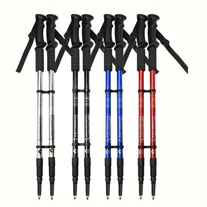 Trekking Poles | Adjustable Aluminum Telescopic | Shock-Absorbing Rubber Grip | Lightweight