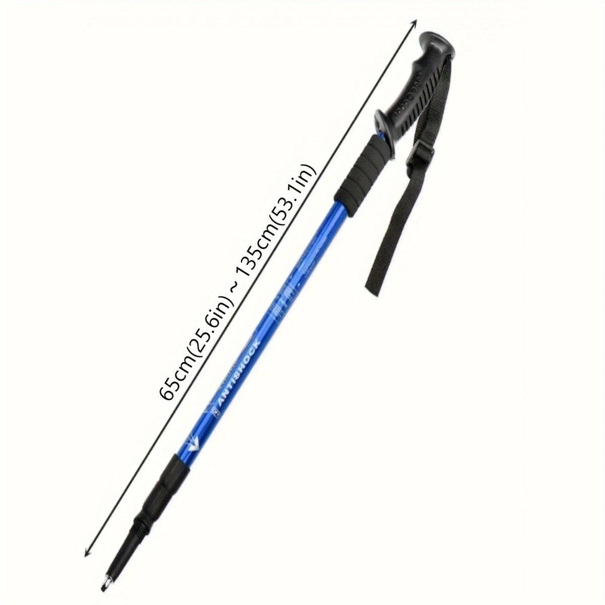 Trekking Poles | Adjustable Aluminum Telescopic | Shock-Absorbing Rubber Grip | Lightweight