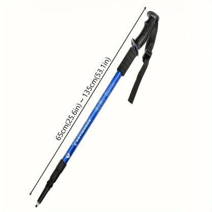 Trekking Poles | Adjustable Aluminum Telescopic | Shock-Absorbing Rubber Grip | Lightweight