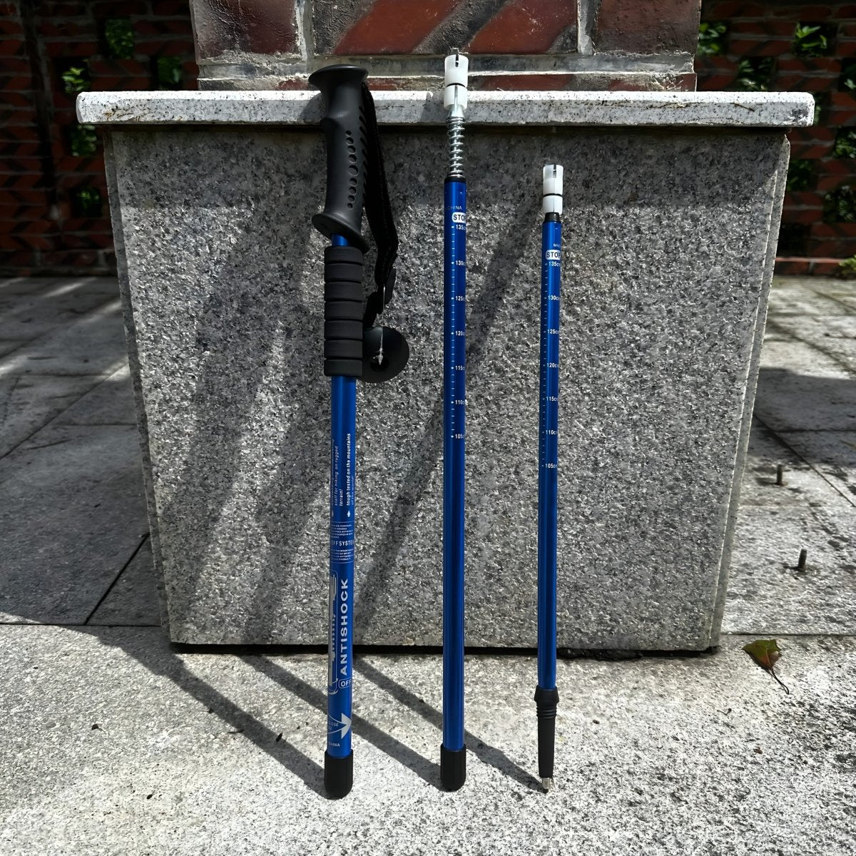 Trekking Poles | Adjustable Aluminum Telescopic | Shock-Absorbing Rubber Grip | Lightweight