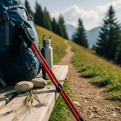 Trekking Poles | Adjustable Telescopic & Foldable | Lightweight Aluminum & Carbon | Ergonomic Grip