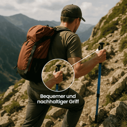 Trekking Poles | Adjustable Telescopic & Foldable | Lightweight Aluminum & Carbon | Ergonomic Grip