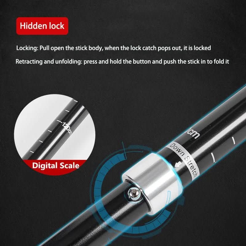 Trekking Poles | Ultralight Telescopic | Adjustable 110–130 cm | Aluminium Shaft & EVA Grip