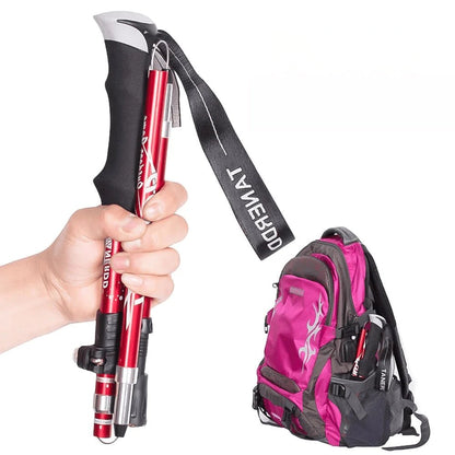 Trekking Poles for Hiking & Walking | Telescopic Adjustable 65-135 cm | Lightweight Aluminum, Foldable