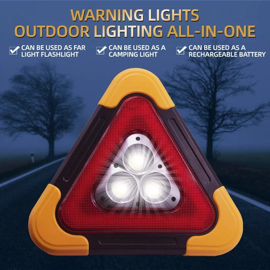 Triangular Emergency Light | COB LED Multi-Mode Work Light | Built-In Power Bank | Adjustable Handle