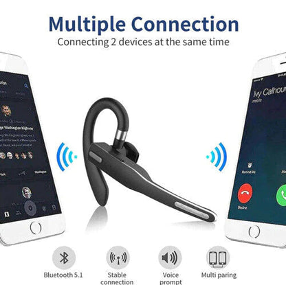 Trucker Headset | Bluetooth 5.1 Dual Mic & Noise-Cancelling | Long Battery Life