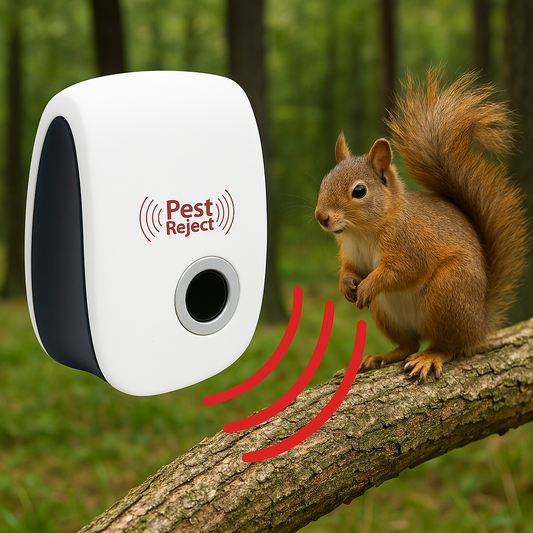 Ultrasonic Squirrel Repeller | Adaptive Frequency Switching | Chemical-Free & Pet-Safe
