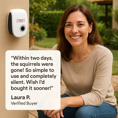 Ultrasonic Squirrel Repeller | Adaptive Frequency Switching | Chemical-Free & Pet-Safe