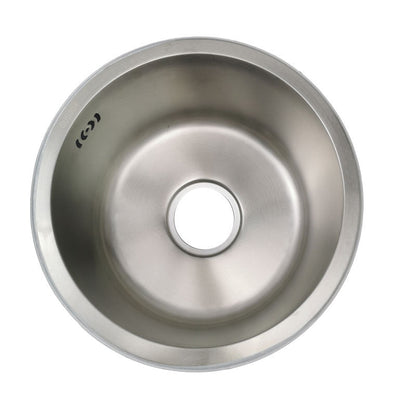 Undermount Round Sink | Stainless Steel Single Basin | Basket Strainer & Drain | Durable Design