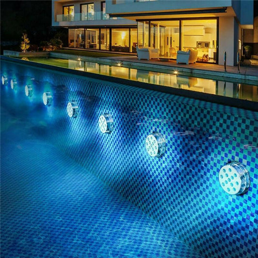 Underwater RGB LED Light | Remote-Controlled | Magnetic Suction Mount & Battery-Powered