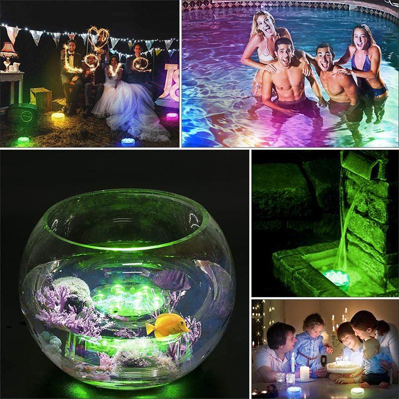 Underwater RGB LED Light | Remote-Controlled | Magnetic Suction Mount & Battery-Powered