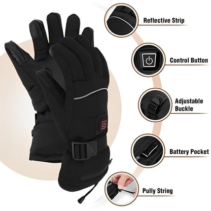 Unisex Heated Gloves | USB Rechargeable, 3 Heat Settings | Up to 8 Hours