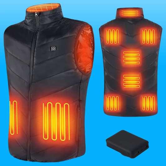 Unisex Heated Vest | USB-Powered Multi-Zone Heating | Up to 8-Hour Warmth