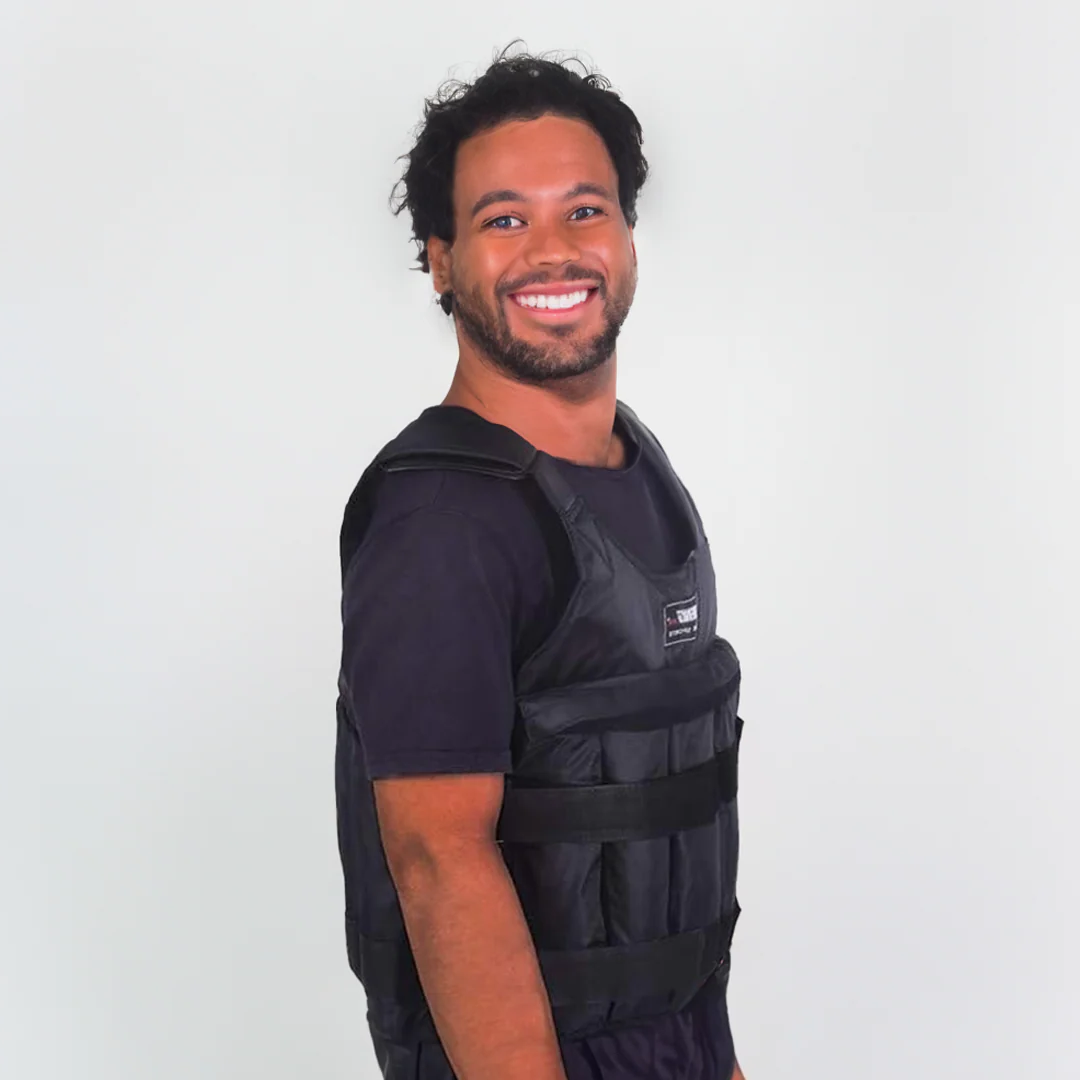 Unisex Weighted Vest | Adjustable 110 lb Capacity | Padded Oxford & Straps | Strength Training
