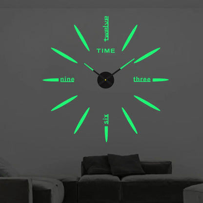 Wall Clock | Large Mirror Finish Modern Design | Acrylic Construction | Elegant Home Decor