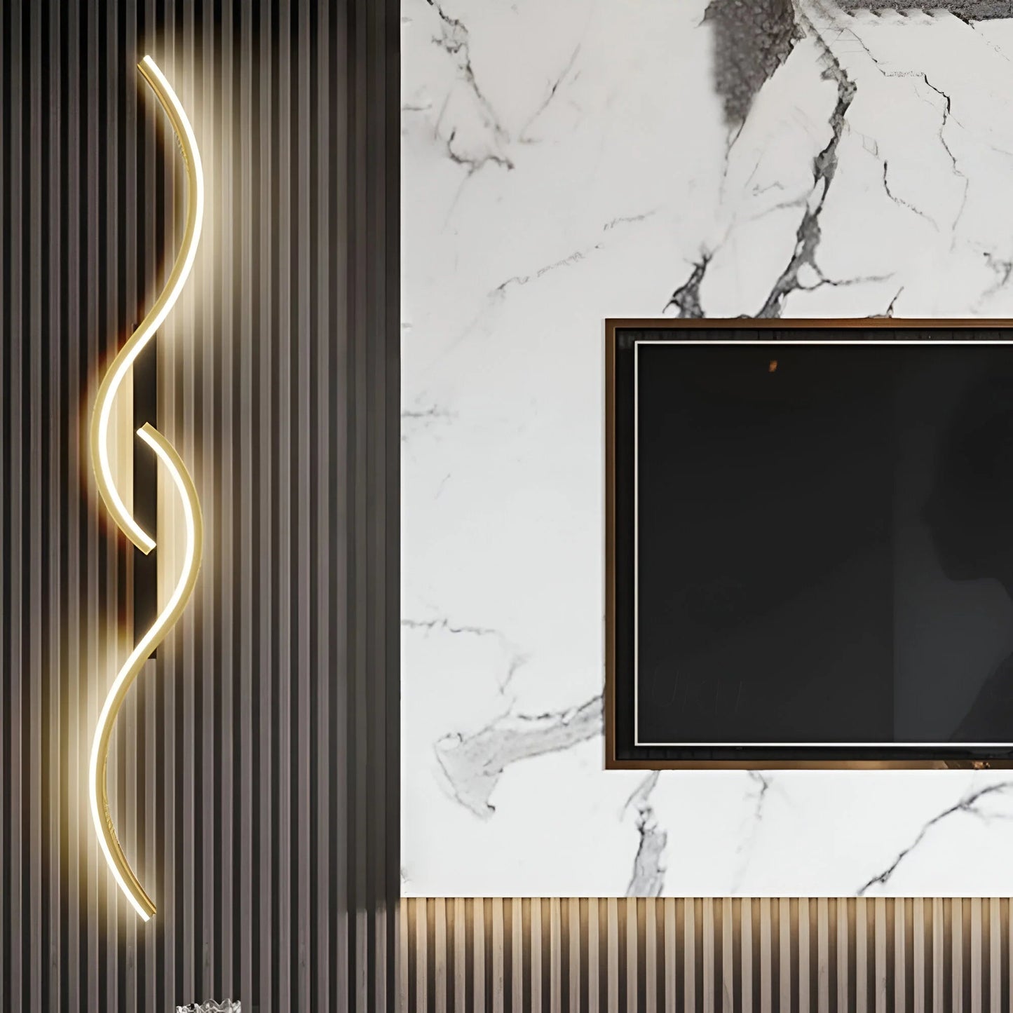 Wall Light | Curved LED | Dimmable with Remote & Adjustable Color | Ambient Lighting