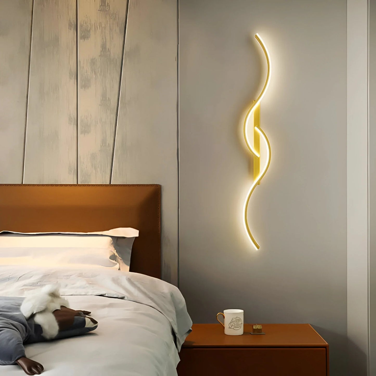 Wall Light | Curved LED | Dimmable with Remote & Adjustable Color | Ambient Lighting