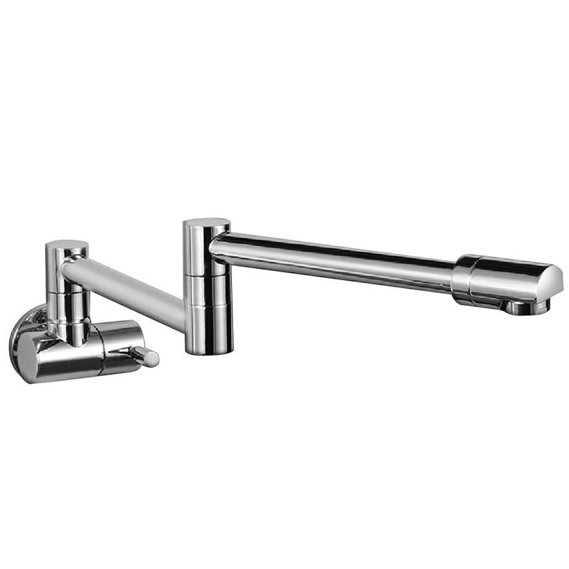 Wall-Mounted Pot Filler Faucet | Low-Profile Swivel Spout | Single-Handle Copper | 19.5 in Reach