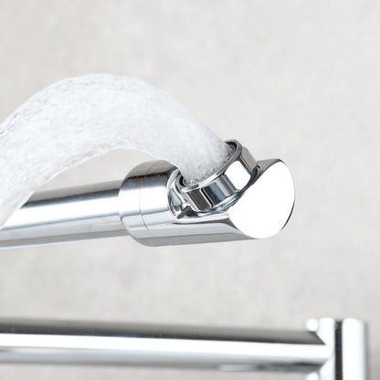 Wall-Mounted Pot Filler Faucet | Low-Profile Swivel Spout | Single-Handle Copper | 19.5 in Reach