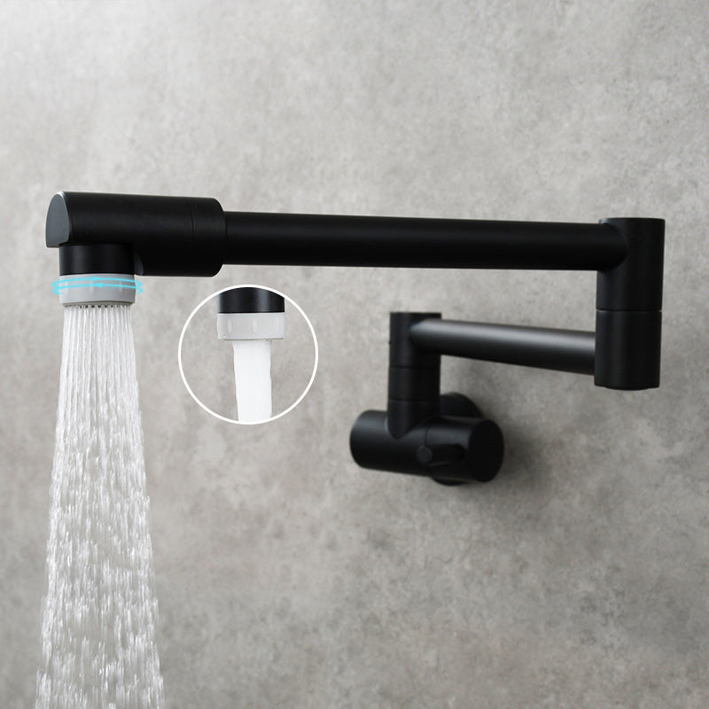 Wall-Mounted Pot Filler Faucet | Low-Profile Swivel Spout | Single-Handle Copper | 19.5 in Reach