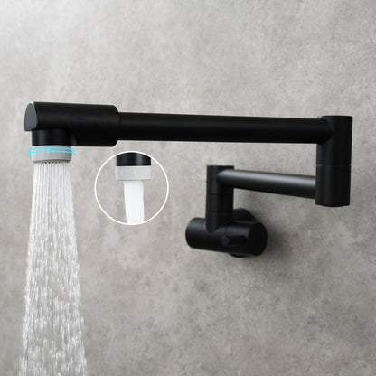 Wall-Mounted Pot Filler Faucet | Low-Profile Swivel Spout | Single-Handle Copper | 19.5 in Reach