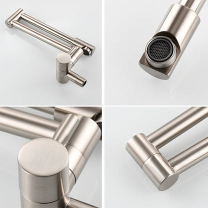 Wall-Mounted Pot Filler Faucet | Low-Profile Swivel Spout | Single-Handle Copper | 19.5 in Reach
