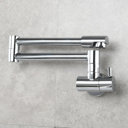Wall-Mounted Pot Filler Faucet | Low-Profile Swivel Spout | Single-Handle Copper | 19.5 in Reach