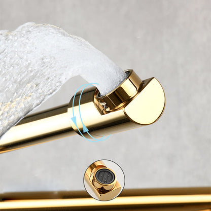 Wall-Mounted Pot Filler Faucet | Low-Profile Swivel Spout | Single-Handle Copper | 19.5 in Reach