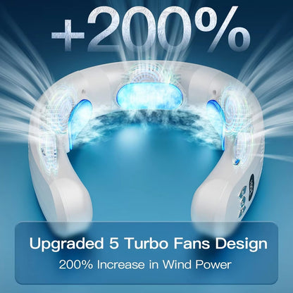 Wearable Neck Fan | Cooling & Heating | 8-Hour Battery | Whisper-Quiet