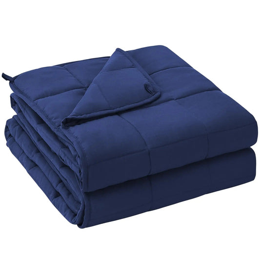 Weighted Blanket | Cooling Breathable Microfiber | Even Weight Distribution & Glass Beads