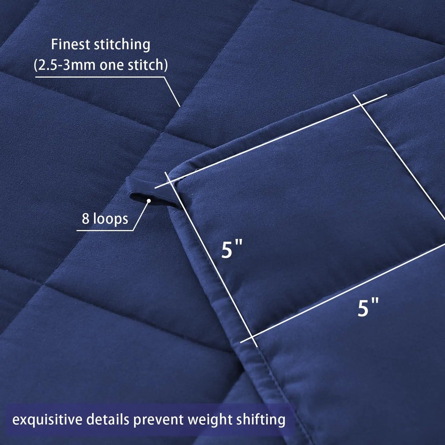 Weighted Blanket | Cooling Breathable Microfiber | Even Weight Distribution & Glass Beads