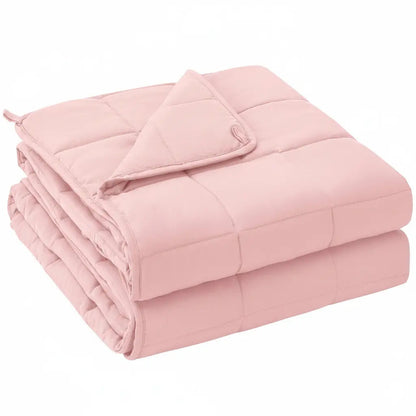 Weighted Blanket | Cooling Breathable Microfiber | Even Weight Distribution & Glass Beads