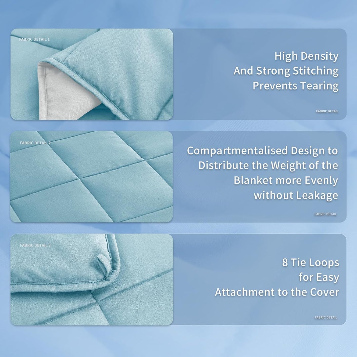 Weighted Blanket for Adults | Cooling Microfiber Breathable | Even Weight Distribution & Stress Relief