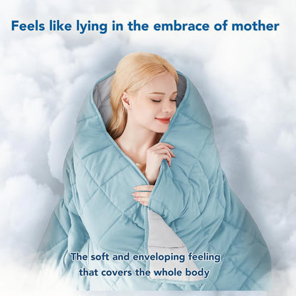 Weighted Blanket for Adults | Cooling Microfiber Breathable | Even Weight Distribution & Stress Relief