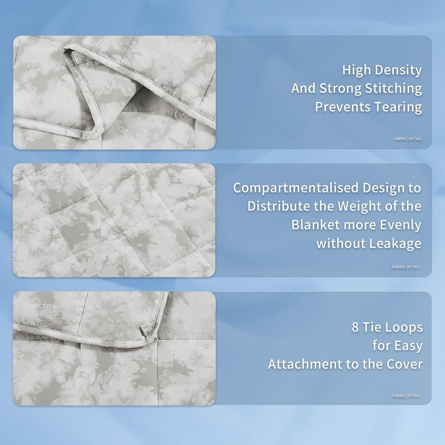 Weighted Blanket for Adults | Cooling Microfiber Breathable | Even Weight Distribution & Stress Relief