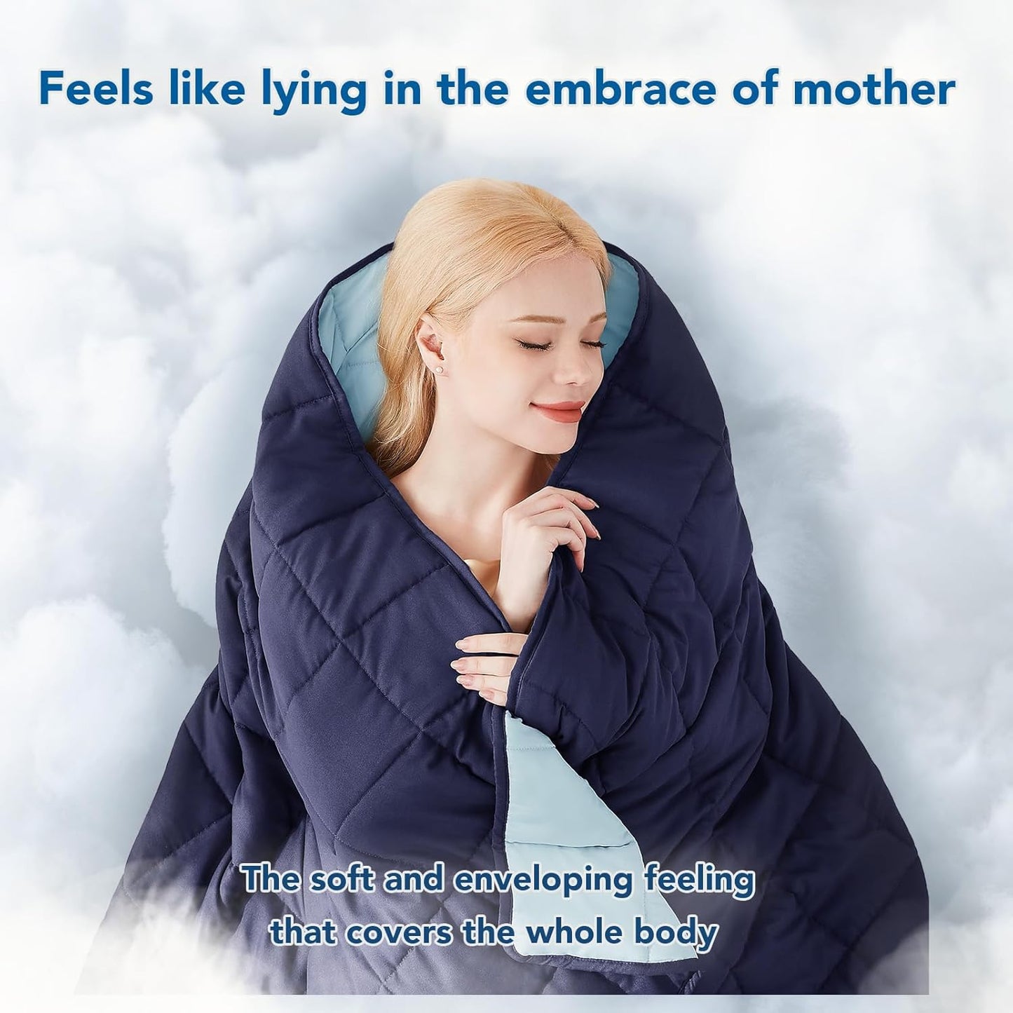 Weighted Blanket for Adults | Cooling Microfiber Breathable | Even Weight Distribution & Stress Relief