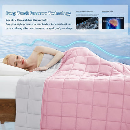 Weighted Blanket for Adults | Cooling Microfiber Breathable | Even Weight Distribution & Stress Relief