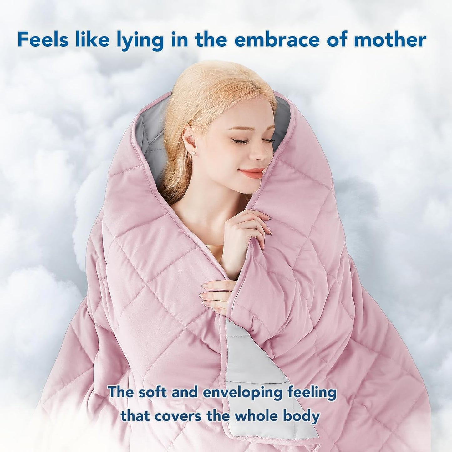 Weighted Blanket for Adults | Cooling Microfiber Breathable | Even Weight Distribution & Stress Relief