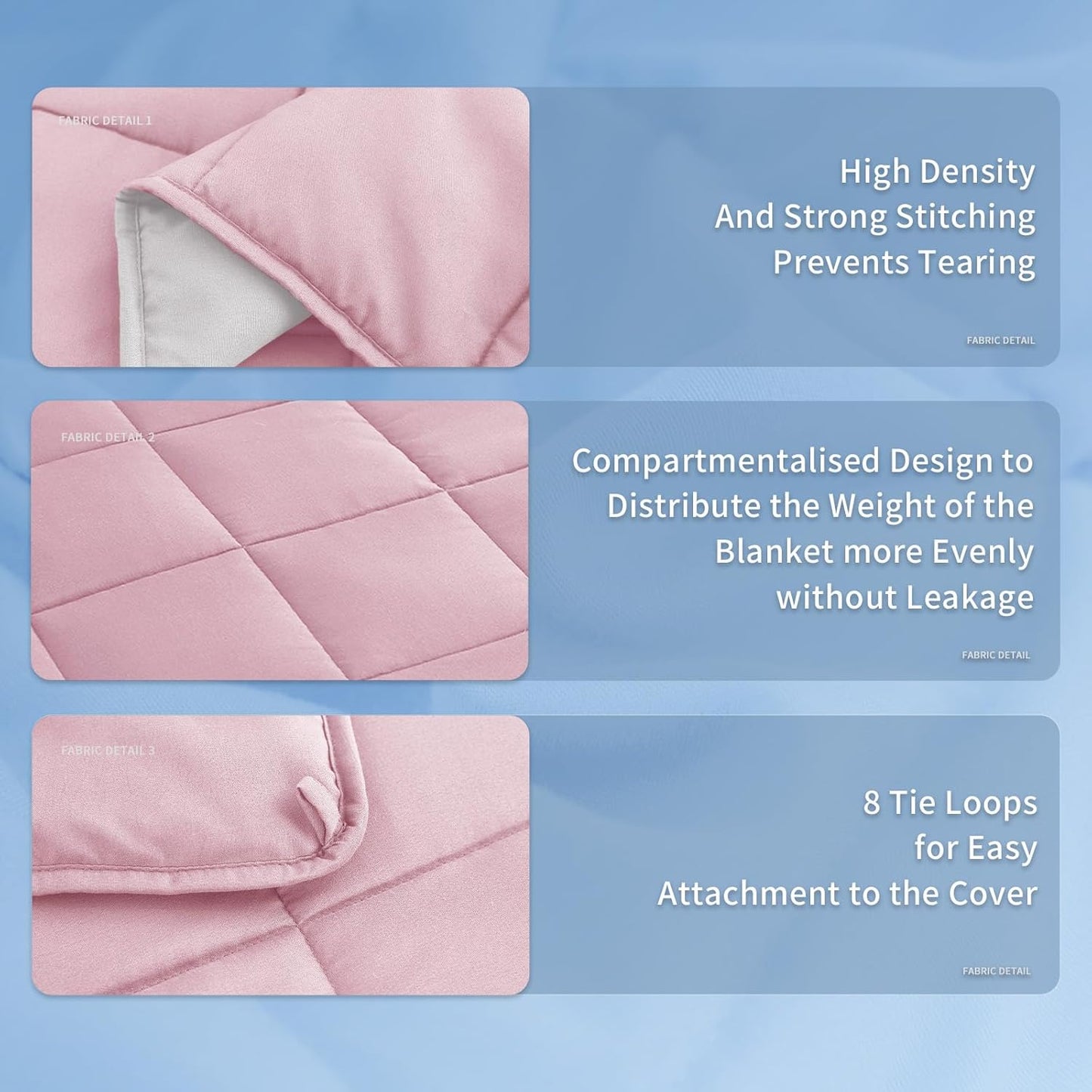 Weighted Blanket for Adults | Cooling Microfiber Breathable | Even Weight Distribution & Stress Relief