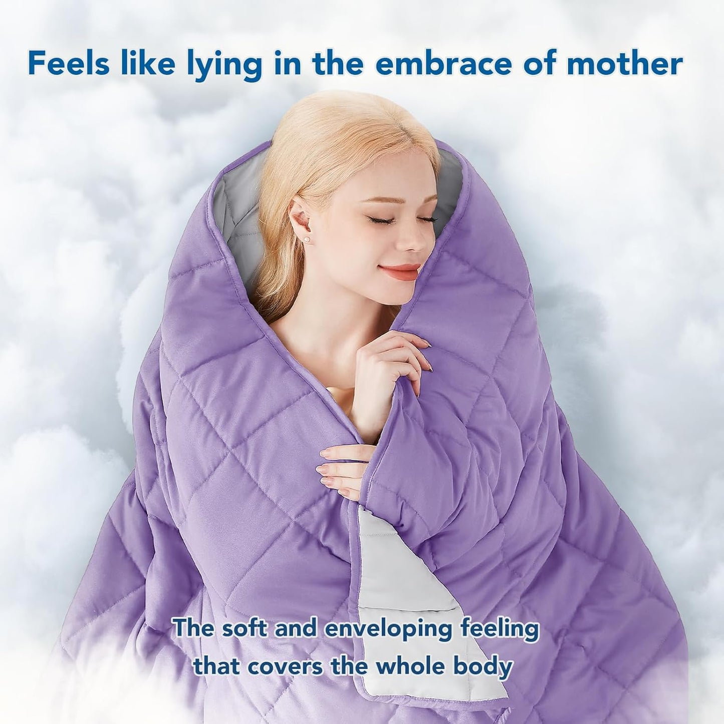 Weighted Blanket for Adults | Cooling Microfiber Breathable | Even Weight Distribution & Stress Relief